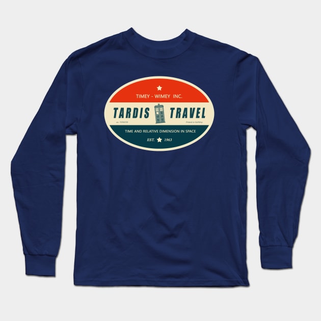 Tardis Travel Long Sleeve T-Shirt by bigbadrobot